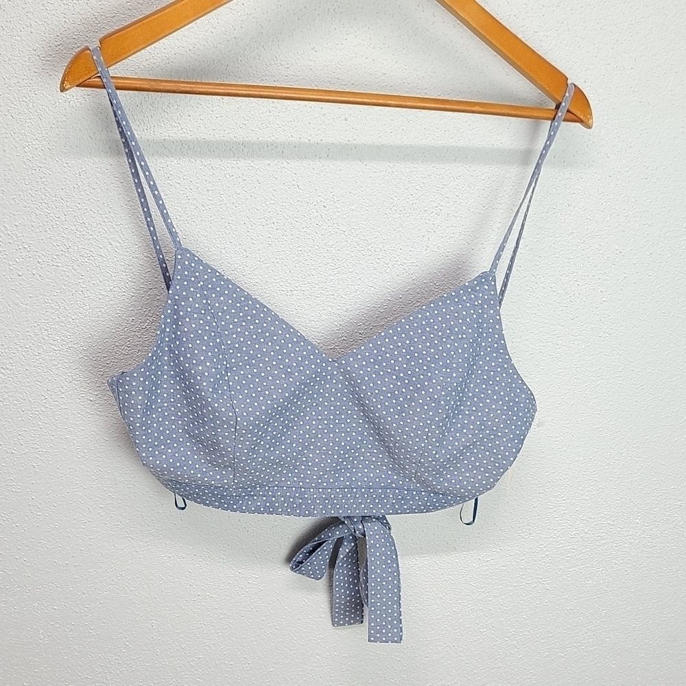 Re-named Polka-dot Skirt & Blue Cropped Top Set‎ Size S - Picture 4 of 9